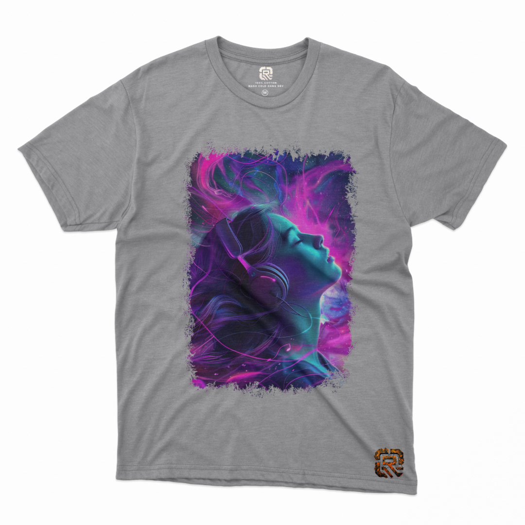 The Cosmic Beats Collection Short/Long Sleeve T-Shirt - Nebula Harmony