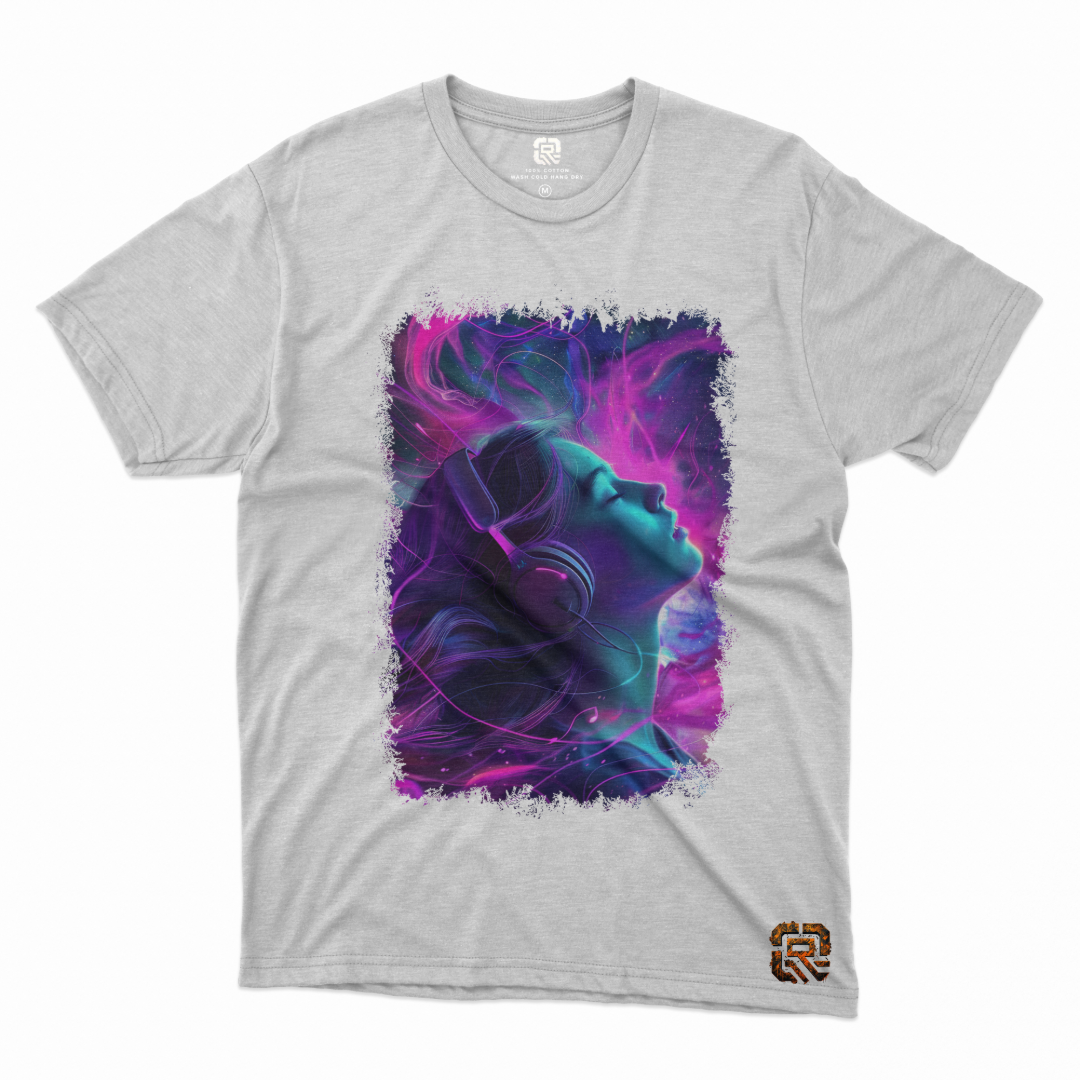 The Cosmic Beats Collection Short/Long Sleeve T-Shirt - Nebula Harmony