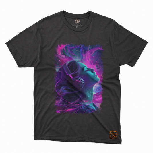 The Cosmic Beats Collection Short/Long Sleeve T-Shirt - Nebula Harmony