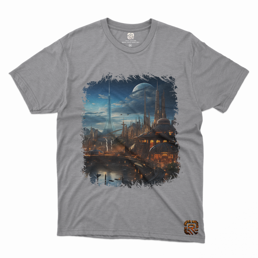 The Utopian/Dystopian Collection Short/Long Sleeve T-Shirt - Futuristic Skyline